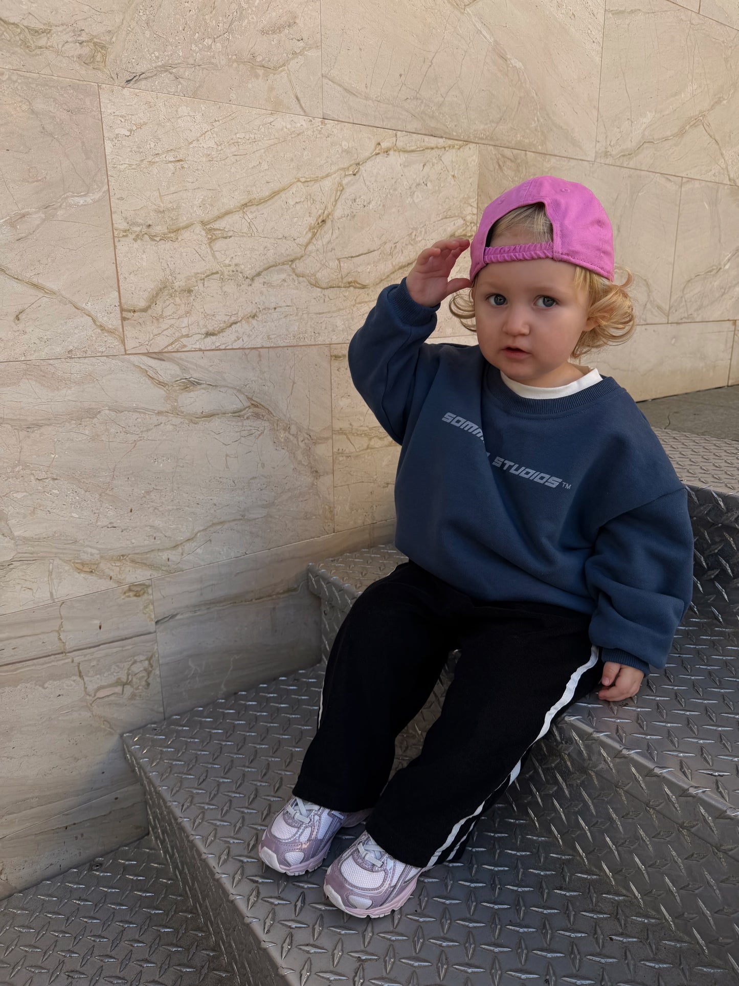 Kind People Sweatshirt Navy/White